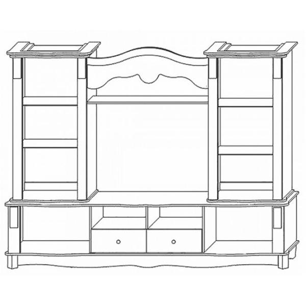 Шкаф Линейный KMK Versal 240 x 50.5см x 195.5 / ДСП / Орех экко photo 2