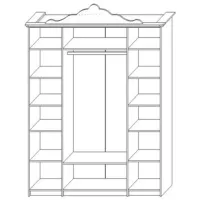 Dulap Linear KMK Rosalia 4D 185 x 64 x 235 / DSP / Oak milky photo 3