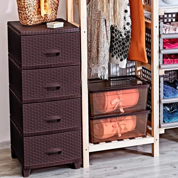 Comodă Turan TRN-069 94 x 37.5 x 44.5/ Plastic/ Brown photo 2
