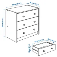 Comodă Ikea Rast 70 x 62 x 30/ Lemn/ Beige photo 5