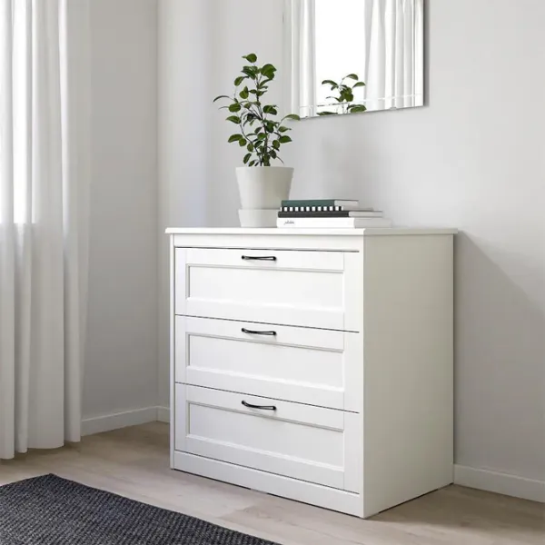 Comodă Ikea Songesand 81 x 82 x 50/ MDF/ Alb photo 2