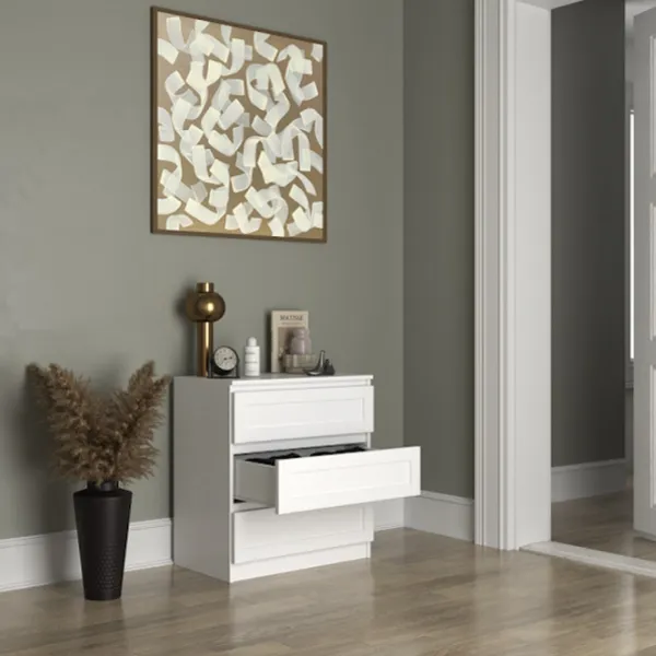 Комод TopEshop Malwa Ramka M3 75см x 70см x 40см/ МДФ/ Белый photo 4 Комод TopEshop Malwa Ramka M3 75см x 70см x 40см/ МДФ/ Белый photo 4