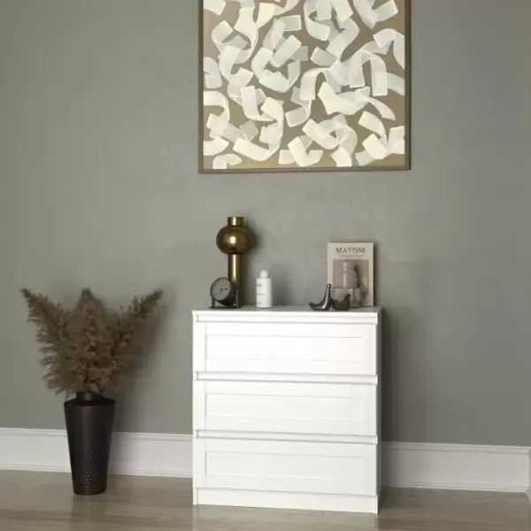 Комод TopEshop Malwa Ramka M3 75см x 70см x 40см/ МДФ/ Белый photo 5 Комод TopEshop Malwa Ramka M3 75см x 70см x 40см/ МДФ/ Белый photo 5