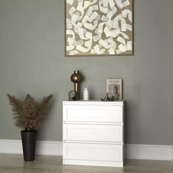 Комод TopEshop Malwa Ramka M3 75см x 70см x 40см/ МДФ/ Белый photo 5 Комод TopEshop Malwa Ramka M3 75см x 70см x 40см/ МДФ/ Белый photo 5