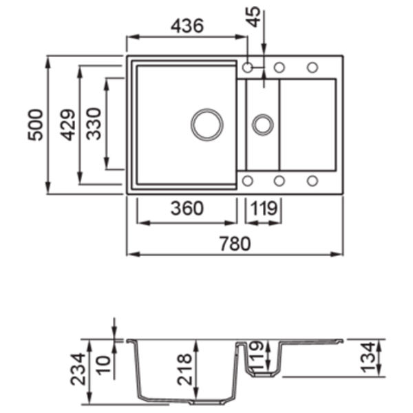 Кухонная мойка Elleci Easy 325 78 x 50 / Натуральный камень / Серый photo 2 Кухонная мойка Elleci Easy 325 78 x 50 / Натуральный камень / Серый photo 2