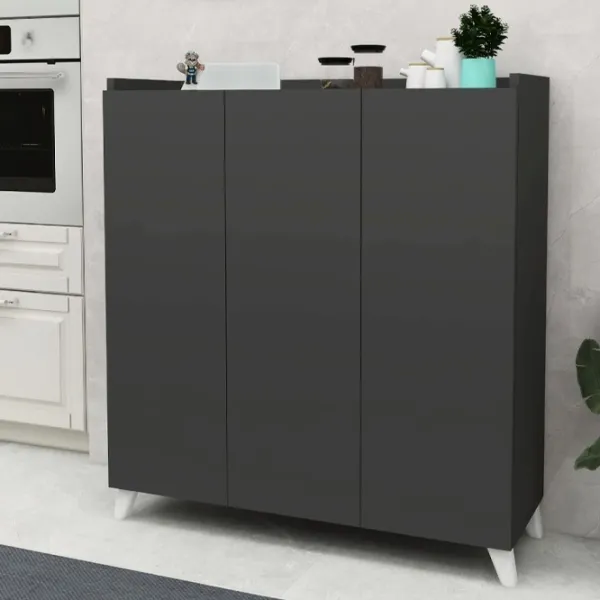 Комод Fabulous Multifunctional Cabinet 103.5см x 90см x 30см/ ДСП/ Антрацит photo 2
