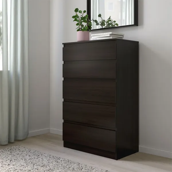 Comodă Ikea Kullen 112 x 70 x 40/ MDF/ Negru-maro photo 2