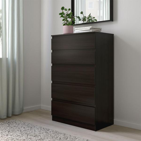 Comodă Ikea Kullen 112 x 70 x 40/ MDF/ Negru-maro photo 2