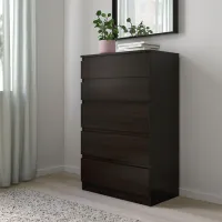 Comodă Ikea Kullen 112 x 70 x 40/ MDF/ Negru-maro photo 2