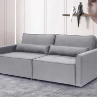 Canapea Fabulous Benisa A09 (5700753) Catifea/ Light Gray photo 4
