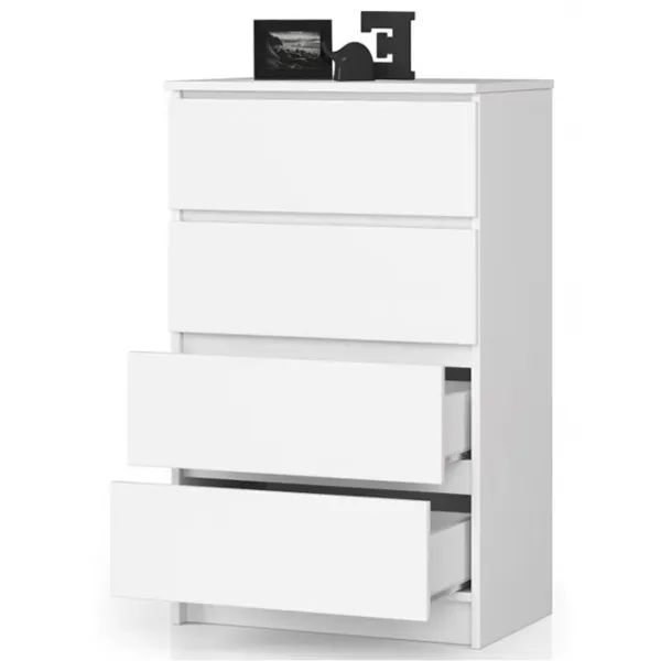Comodă Akord K60 4SZ 99 x 60 x 40/ LPAL/ Alb photo 2