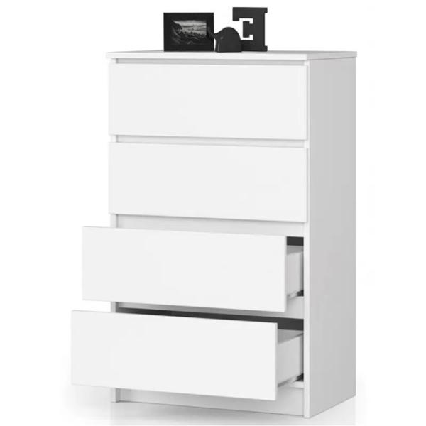 Comodă Akord K60 4SZ 99 x 60 x 40/ LPAL/ Alb photo 2