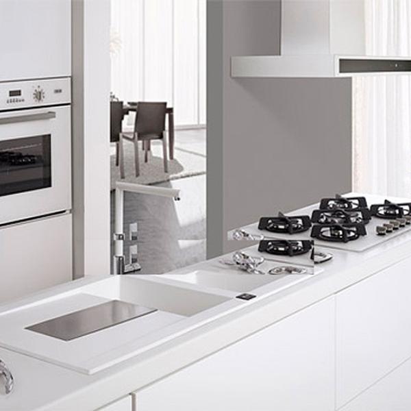 Кухонная мойка Elleci Sirex 400 86 x 51.5 / Искусственный камень / Белый photo 3