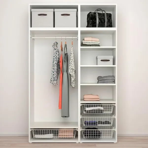 Шкаф Линейный Ikea Platsa 140 x 57см x 221 / ДСП / Белый страумен photo 2