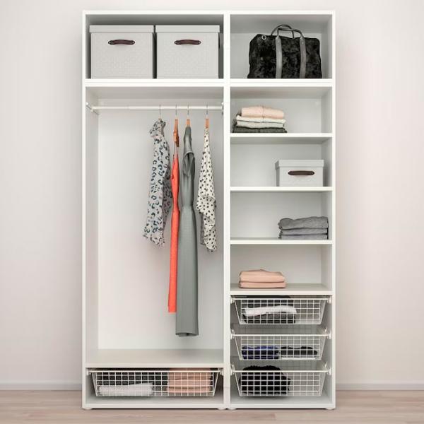 Шкаф Линейный Ikea Platsa 140 x 57см x 221 / ДСП / Белый страумен photo 2
