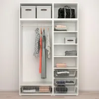 Шкаф Линейный Ikea Platsa 140 x 57см x 221 / ДСП / Белый страумен photo 2