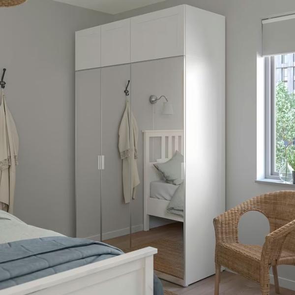 Шкаф Линейный Ikea Platsa 140 x 57см x 221 / ДСП / Белый страумен photo 3