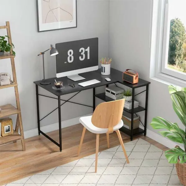 Офисный стол Costway CB10121DK ДСП/ Черный photo 3