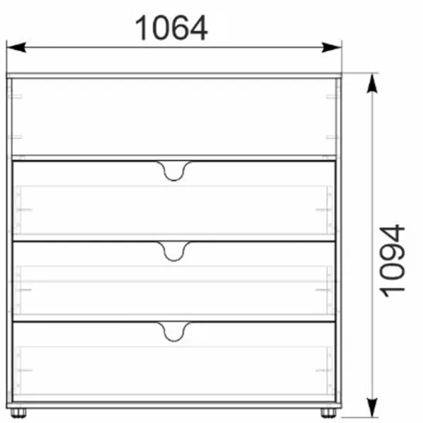 Noptiere Compania MG-7 109.4 x 106.4 x 40/ PAL/ White photo 2