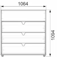 Тумбочки Compania MG-7 109.4см x 106.4см x 40см/ ЛДСП/ White photo 2