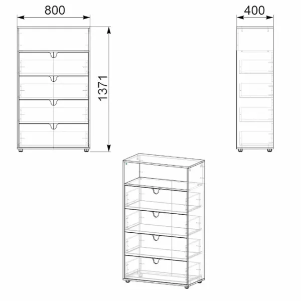 Noptiere Compania MG-7 137.1 x 80 x 40/ PAL/ White photo 2