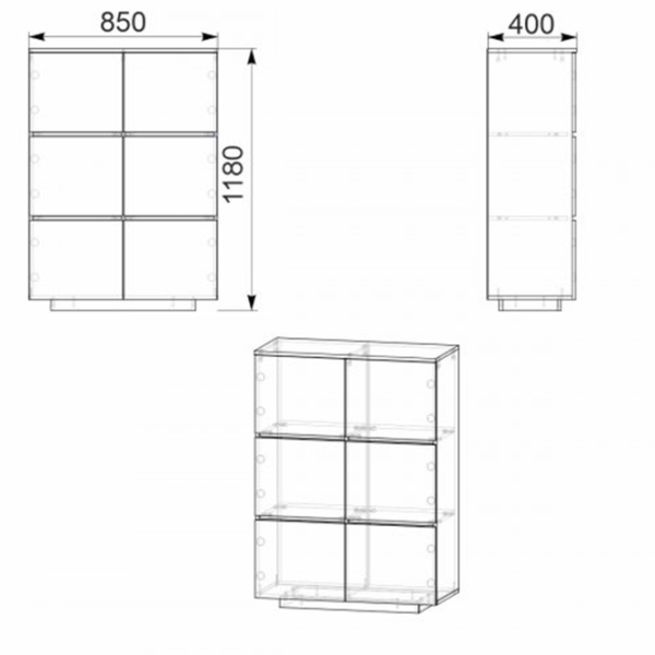 Noptiere Compania MG-5 118 x 85 x 40/ PAL/ White photo 2