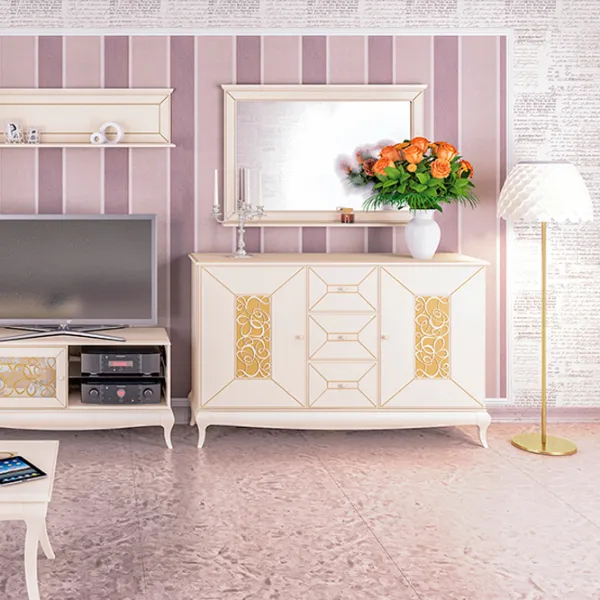 Comodă Neman Harmony 104 x 164 x 45/ MDF/ Cream photo 3