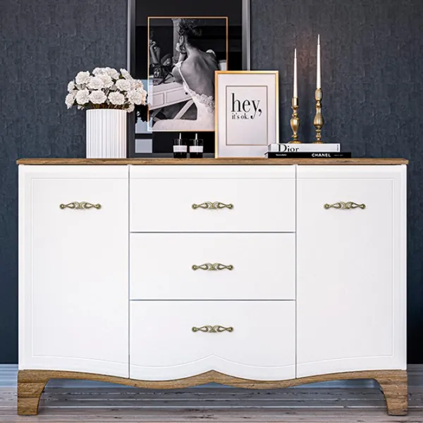 Comodă Neman Tiffany 92 x 141 x 45/ MDF/ Brown photo 3 Comodă Neman Tiffany 92 x 141 x 45/ MDF/ Brown photo 3