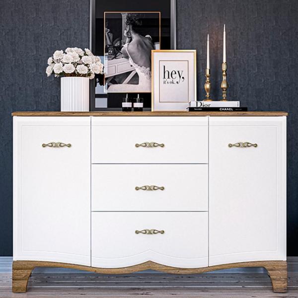 Comodă Neman Tiffany 92 x 141 x 45/ MDF/ Brown photo 3 Comodă Neman Tiffany 92 x 141 x 45/ MDF/ Brown photo 3