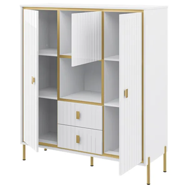 Комод Neman Luxor 126см x 141см x 45см/ МДФ/ Белый photo 2