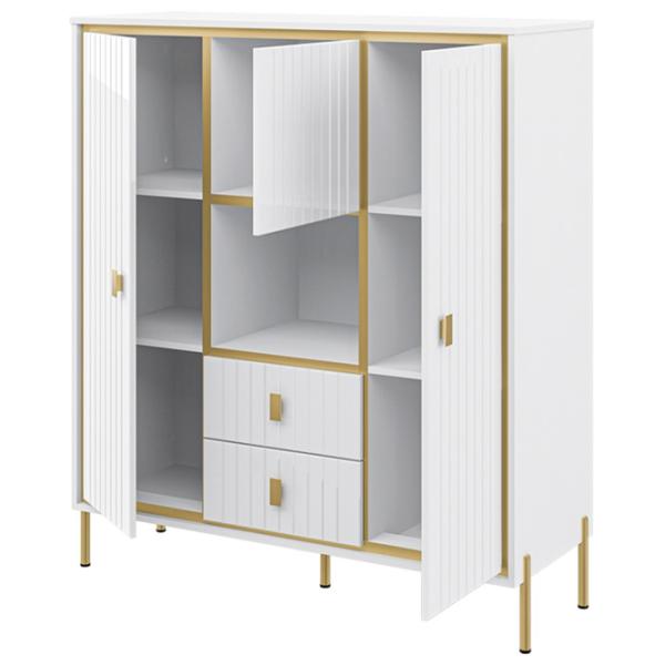 Комод Neman Luxor 126см x 141см x 45см/ МДФ/ Белый photo 2