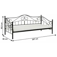 Кровать Mobhaus Daina 90 x 200 см/ Металл/ Черный photo 6