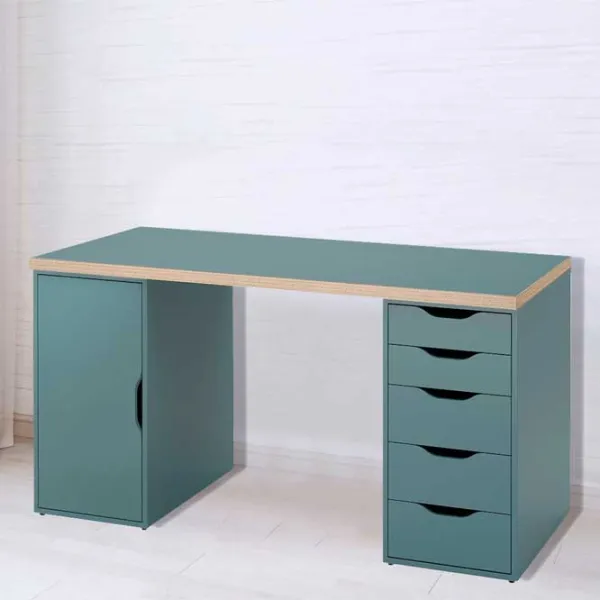 Офисный стол Ikea Lagkapten/ Alex ДСП/ Бирюзовый photo 3