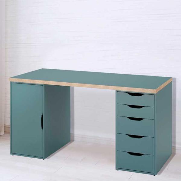 Офисный стол Ikea Lagkapten/ Alex ДСП/ Бирюзовый photo 3