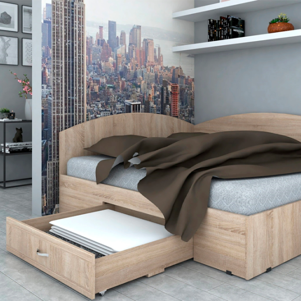 Кровать Marcel Prod PC9-SO 90 x 200 см/ ЛДСП/ Дуб cонома photo 3