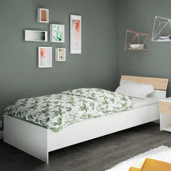 Кровать Haaus Leco 90 x 200 см/ ЛДСП/ Белый photo 2