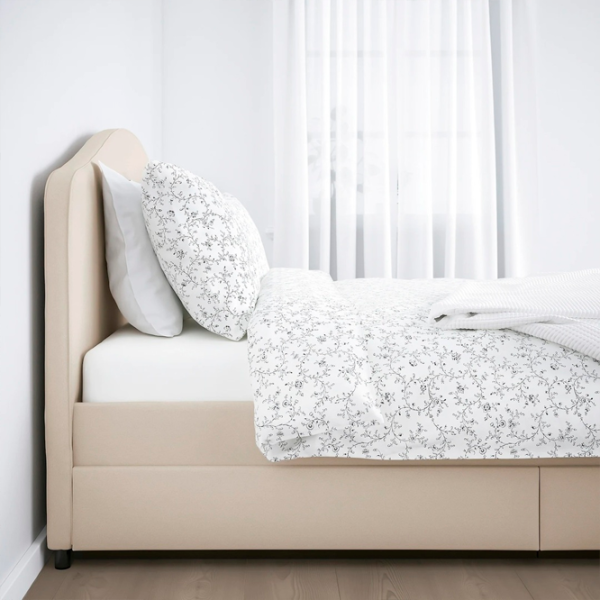 Кровать Ikea Hauga 160 x 200 см/ МДФ/ Бежевый photo 4 Кровать Ikea Hauga 160 x 200 см/ МДФ/ Бежевый photo 4