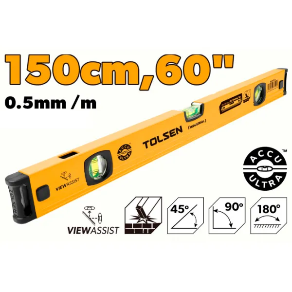 Nivelă Tolsen 35237 Aluminiu photo 2 Nivelă Tolsen 35237 Aluminiu photo 2