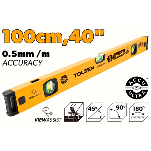 Nivelă Tolsen 35235 Aluminiu photo 2 Nivelă Tolsen 35235 Aluminiu photo 2