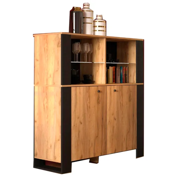 Comodă Sokme Old Wood 2D 128.5 x 106.5 x 44/ LPAL/ Craft auriu photo 2