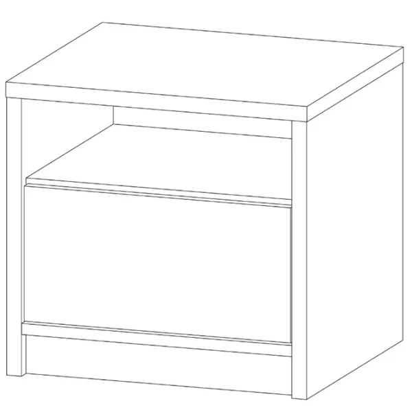 Noptiere Sokme Aygo AG13 42.8 x 45 x 39.6/ PAL/ Sonoma Oak photo 2