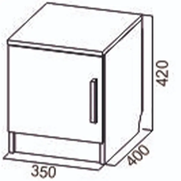 Noptiere SV-Mobilier Edem 5 42 x 35 x 40/ PAL/ Ash Shimo dark photo 2
