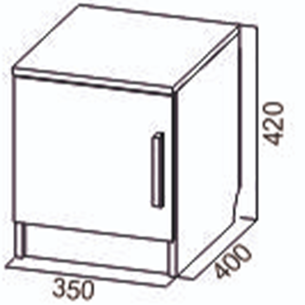 Noptiere SV-Mobilier Edem 5 42 x 35 x 40/ PAL/ Ash Shimo dark photo 2