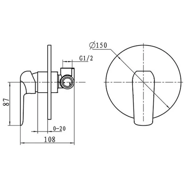 Смеситель для душа Ferro Tina 38050.1 Латунь photo 2