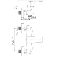 Смеситель для душа Ferro Nice 97060/ 1.0 Латунь photo 2