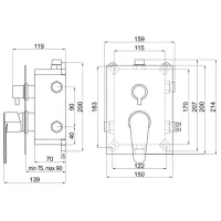Смеситель для душа Ferro Edge BOX36051RX.0 Латунь photo 2