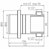 Смеситель для душа Ferro Sensor Kona BBB301 Латунь photo 2