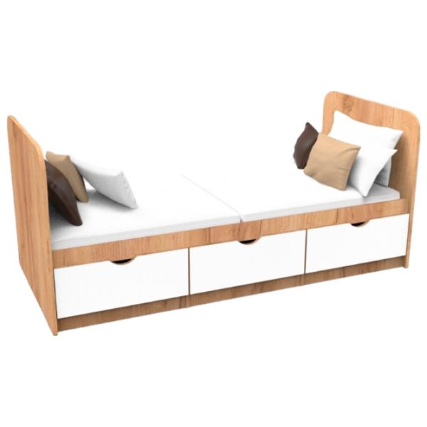 Pat pentru copii ML-Mobila Junior 2 90 x 200 cm/ PAL/ Sonoma Oak photo 2 Pat pentru copii ML-Mobila Junior 2 90 x 200 cm/ PAL/ Sonoma Oak photo 2