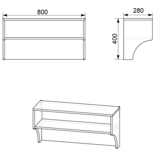 Вешалка KompaniT В-4 ЛДСП/ Нимфея альба photo 2 Вешалка KompaniT В-4 ЛДСП/ Нимфея альба photo 2