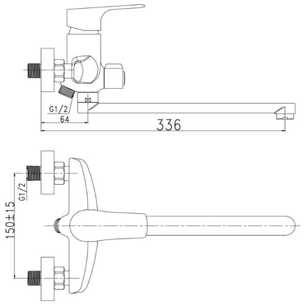 Смеситель для ванны Ferro Nice 97071/ 1.0 Латунь photo 2